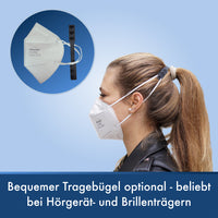 CE-zertifizierte FFP2 NR Maske zum Infektionsschutz, inkl. bequemen Tragebügel