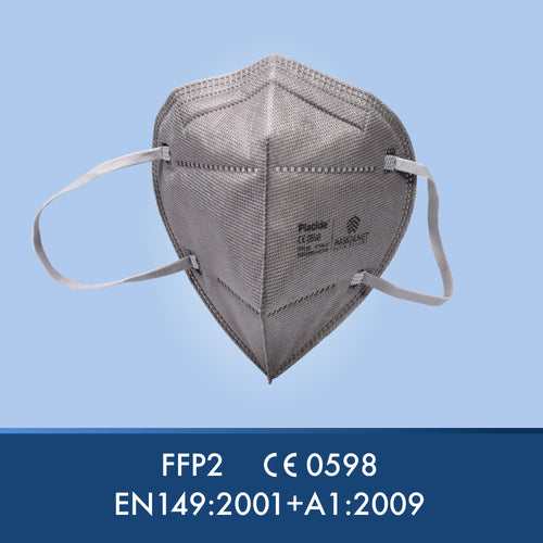 Graue, CE-zertifizierte FFP2 NR Atemschutzmaske zum Infektionsschutz, Verfallsdatum: 29.11.23