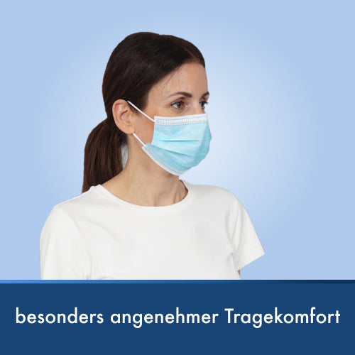 Medizinische Mund-Nasenschutzmaske (MNS), OP-Maske, CE-zertifiziert, Typ II R, 3-lagig, - ab 0,19 € pro Stück